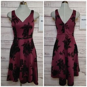 Maurice's Floral Fit & Flare Dress Size S